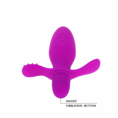 PRETTY LOVE Fith - silikonowy wibrator dwustrefowy 10 trybow, 11 cm