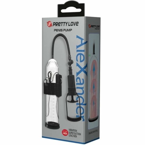Pretty Love Alexander - Pompa prożniowa z wibracją, skala, przezroczysta