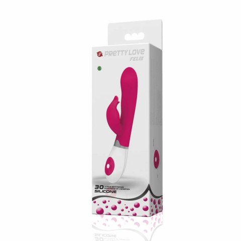 Pretty Love Felix - Wibrator Flirtowy ze Stymulatorem, 21 cm, fioletowy