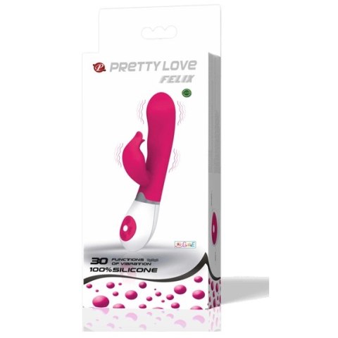 Pretty Love Felix - Wibrator Flirtowy ze Stymulatorem, 21 cm, fioletowy