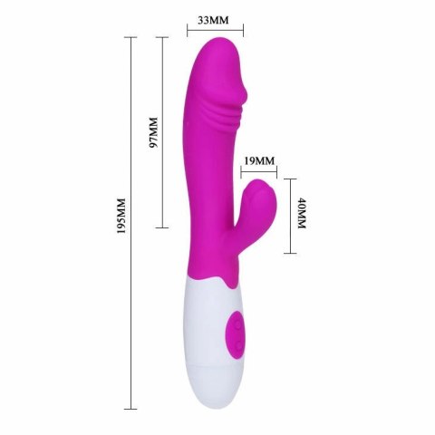 Pretty Love Flirtowy Wibrator Liliowy 20 cm 30 Trybow Silikonowy
