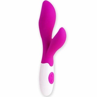 Pretty Love Newman - Stymulator silikonowy 30 trybow, fioletowo-biały, 20 cm