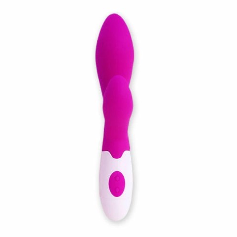 Pretty Love Newman - Stymulator silikonowy 30 trybow, fioletowo-biały, 20 cm