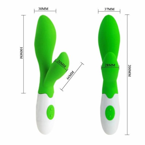 Pretty Love Owen Zielony Wibrator 30 Trybow Ergonomiczny 20cm
