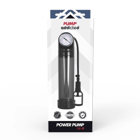 Pump Addicted RX9 Black - System prożniowy z kalibracją, 20 cm