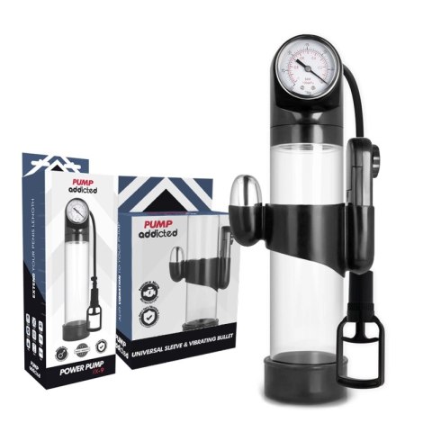 Pump Addicted RX9 przezroczysta maszyna intymna z wibracją 30cm