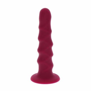Get Real Dong 12 cm czerwony - model z przyssawką i silikonem premium