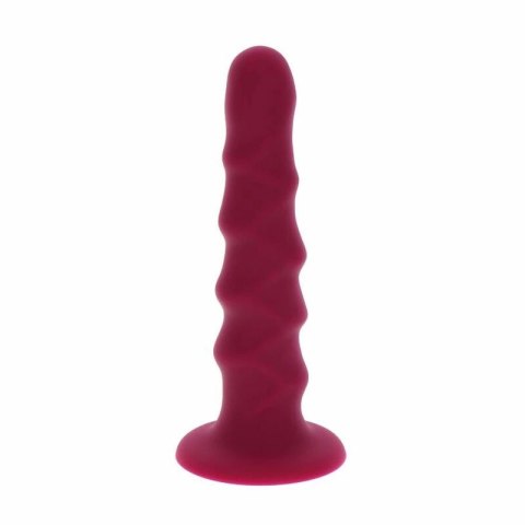 Get Real Dong 12 cm czerwony - model z przyssawką i silikonem premium