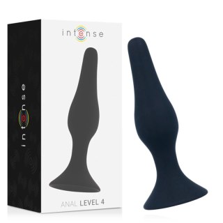Intense Anal Level 4 czarny - anatomiczny stożek silikonowy 15,5 cm
