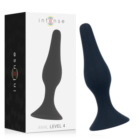 Intense Anal Level 4 czarny - anatomiczny stożek silikonowy 15,5 cm
