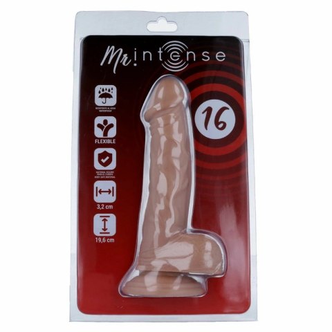 Mr Intense Model 16 - anatomiczny model z przyssawką 19,6 cm, naturalny
