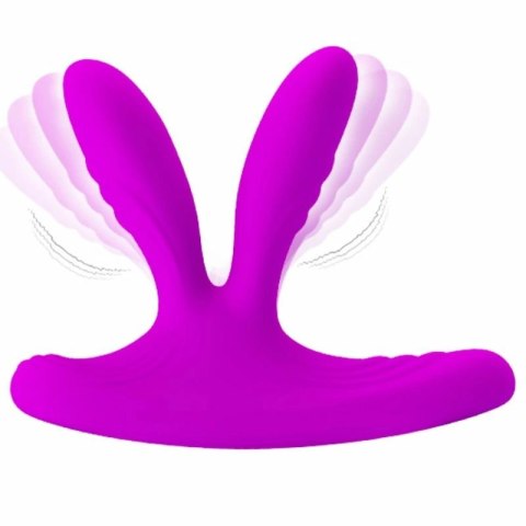 Pretty Love FingerTouch - silikonowy model z podwojną wibracją, pilot, USB