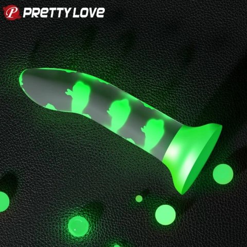 Pretty Love Glow Stick Zielony silikonowy model świecący 17,5 cm