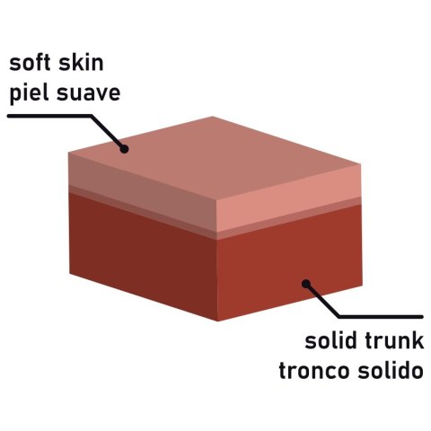 RockArmy Sherman Dual Density 24 cm - Model z Przyssawką, TPE, Beżowy