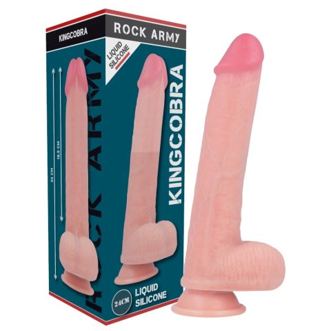 Rockarmy Kingcobra Model Silikonowy 24cm z Przyssawką - Beżowy