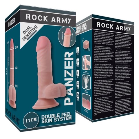 Rockarmy Panzer 17 cm Dual Density - Model z Przyssawką, TPE, Naturalny