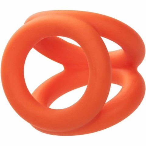 CalExotics Alpha Tri-Ring silikonowy potrojny pierścień pomarańczowy
