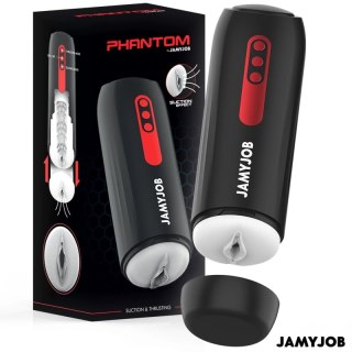JAMYJOB PHANTOM Czarna Maszyna Intymna 5 Trybow, Silikon, USB, Wodoodporna