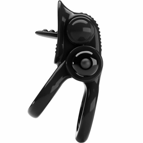 Pretty Love BI-210239 podwojny pierścień wibrujący czarny TPR 10 trybow