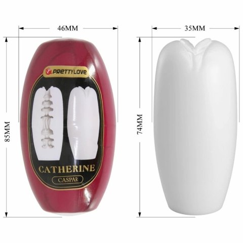 Pretty Love Catherine biały model intymny, elastyczny TPR, kompaktowy