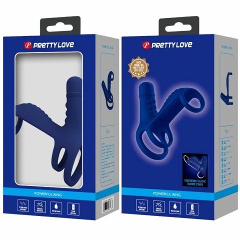 Pretty Love Elish niebieski pierścień z przedłużeniem i wibracjami