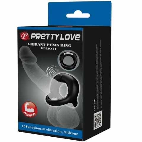 Pretty Love Elliott czarny pierścień wibrujący silikonowy USB