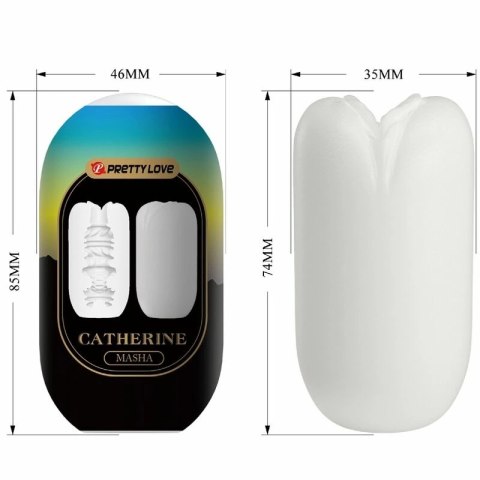 Pretty Love Masha - Biała maszyna intymna, elastyczna struktura TPR