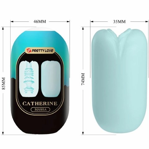 Pretty Love Masha - niebieska, elastyczna maszyna intymna TPR 100x55mm
