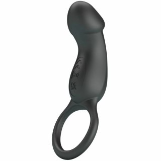 Pretty Love Trae - Pierścień Wibrujący Czarny z Pilotem USB, 7 Trybow