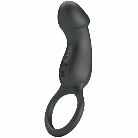 Pretty Love Trae - Pierścień Wibrujący Czarny z Pilotem USB, 7 Trybow