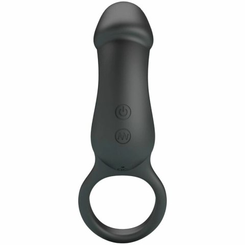 Pretty Love Trae - Pierścień Wibrujący Czarny z Pilotem USB, 7 Trybow