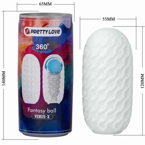 Pretty Love Venus X - Biała maszyna intymna w formie jajka TPR ABS