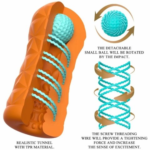 Pretty Love Victoria Cheney - Pomarańczowa maszyna intymna z systemem spiralnym