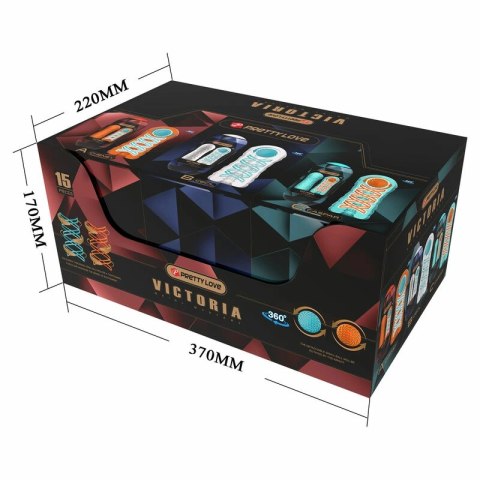 Pretty Love Victoria zestaw 15 elastycznych maszyn intymnych TPR