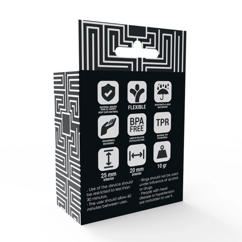 Addicted Toys Zestaw 3 Anatomicznych Pierścieni Czarny - Silikonowy