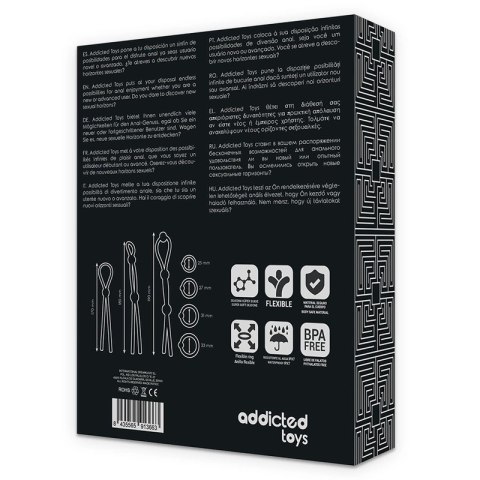Addicted Toys Zestaw 7 Elastycznych Pierścieni Silikonowych Czarny