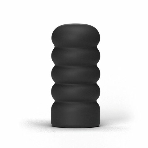 All Black Twink 17 cm - silikonowa maszyna intymna spiralna czarna