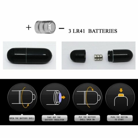 Baile Sweet Ring Czarny Pierścień Wibrujący z Teksturowanym Krolikiem