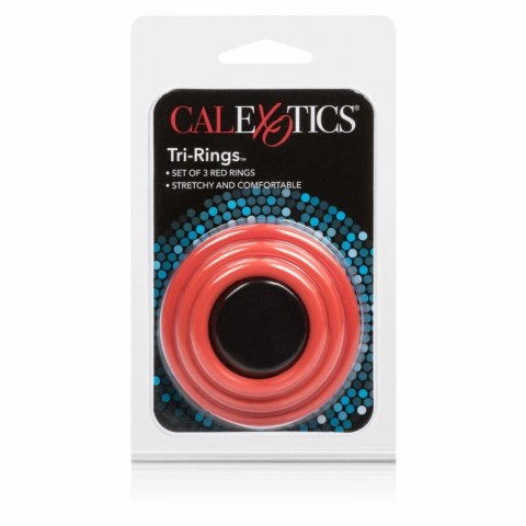 CalExotics Tri-Rings Zestaw Elastycznych Pierścieni Czerwony 3 szt.