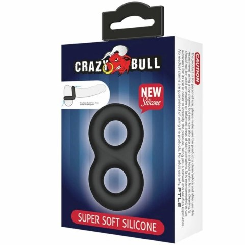 Crazy Bull Double Ring silikonowy medyczny pierścień elastyczny 8,5cm