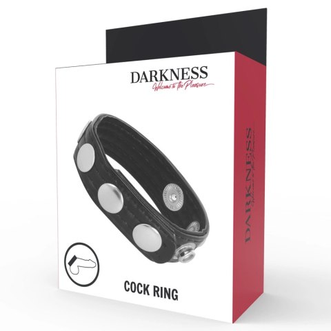 Darkness Leather Ring - Skorzany pierścień regulowany, uniwersalny