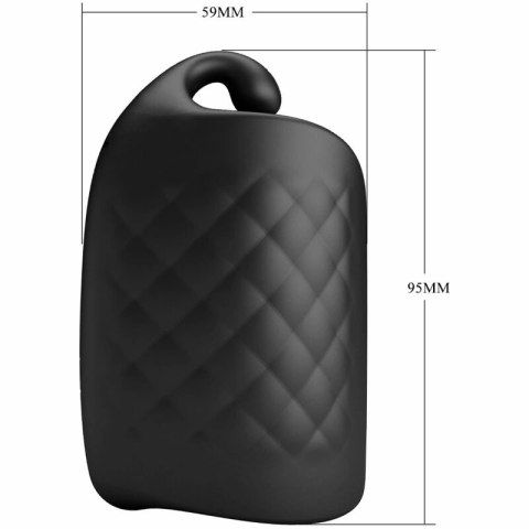 Pretty Love 0801S Czarny - Wibrująca ręczna maszyna intymna USB, silikon