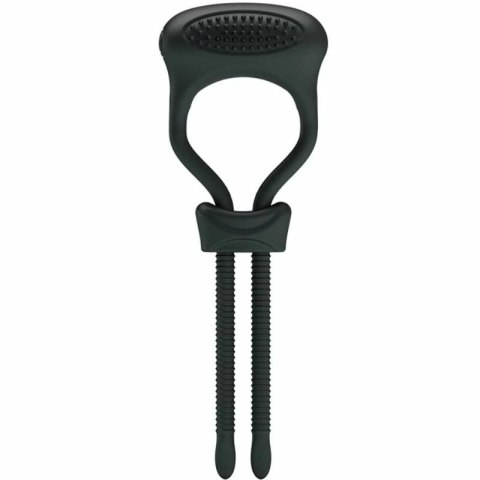 Pretty Love Curitis - Wibrujący pierścień silikonowy, regulowany, czarny