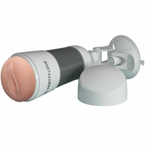 Pretty Love Hedy Biały - Anatomiczna maszyna intymna z teksturą, silikonowa