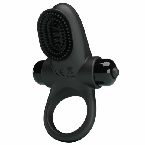 Pretty Love Ring II czarny silikonowy pierścień wibrujący 10 trybow