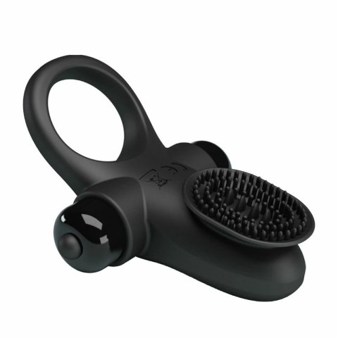 Pretty Love Ring II czarny silikonowy pierścień wibrujący 10 trybow