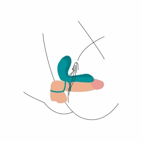 Xocoon Pierścień Wibracyjny dla Par Zielony - Model Anatomiczny, Regulowany