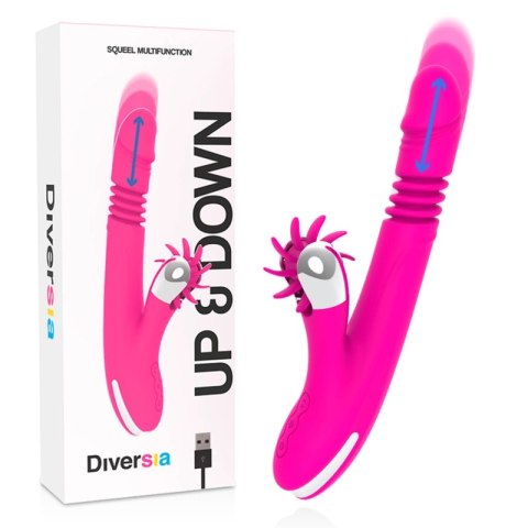 Diversia Bunny Up & Down 24 cm - silikonowy model z funkcją ruchu gora-doł