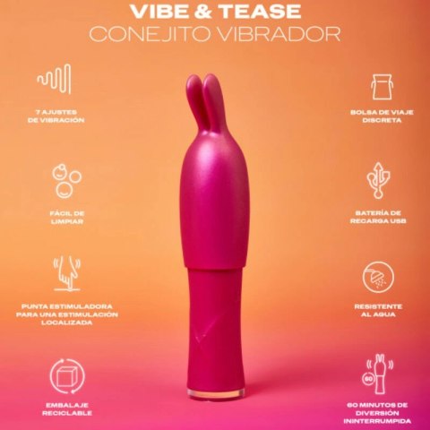Durex Vibe & Tease Bunny - wielofunkcyjny wibrator wodoodporny USB 7 trybow