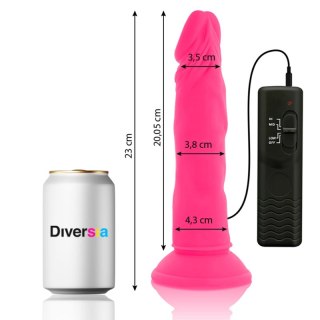 Diversia Flexible Pink Model 23 cm - Intymna Maszyna z Wibracjami i Przyssawką